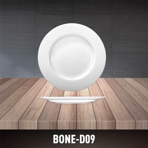 Đĩa bằng sứ xương Minh Châu BONE-D10