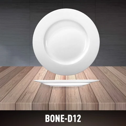 Đĩa sứ trắng Minh châu BONE-D12