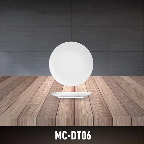 Đĩa sứ trắng tròn Minh châu MC-DT06