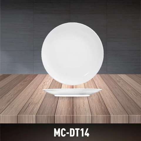 Đĩa sứ trắng tròn to Minh châu MC-DT14