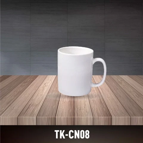 Cốc sứ, cốc uống nước sứ Trung Kiên TK-CN08 Cốc cà phê cốc nước trụ có quai sứ Trung Kiên