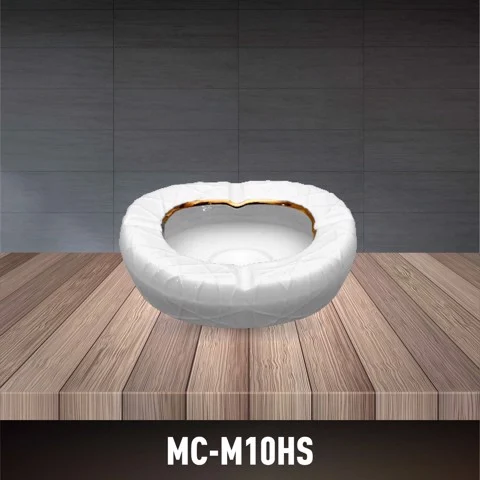 Gạt tàn sứ hoa sen nổi viền vàng MC-M10HS